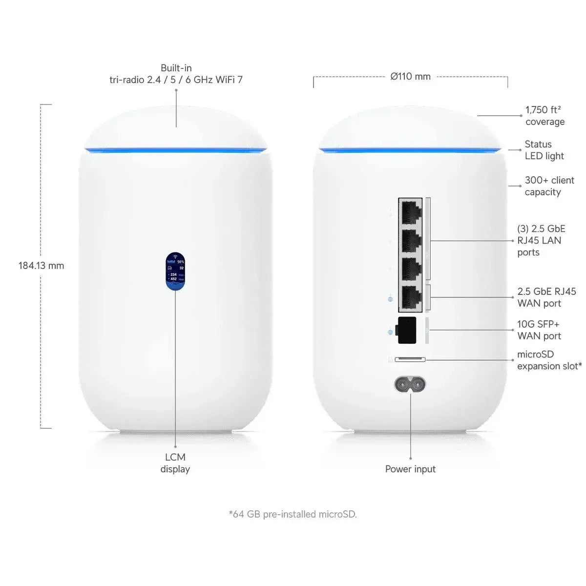 Ubiquiti UniFi Dream Router 7 BE10700 三頻 WiFi 7 路由器 UDR7