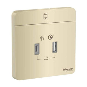 AvatarOn奐尚 兩位21W Type A+C PD+QC3.0 USB充電插座 (白/金/胡桃木)| 請先查詢現貨 - LINKO Shop