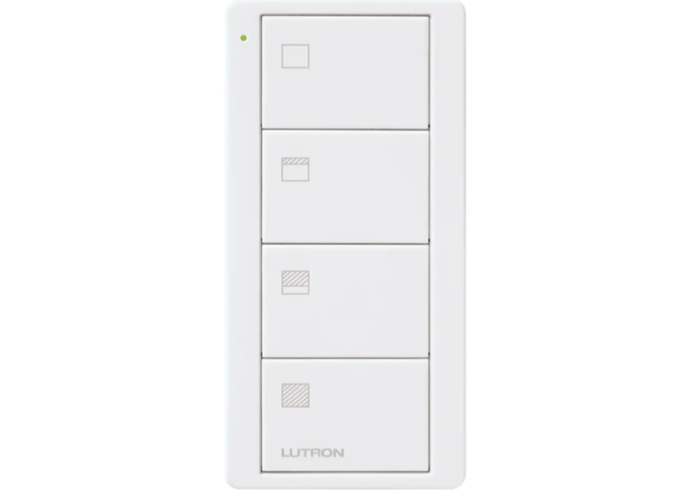 Lutron 4按鈕 Pico 射頻無線控制器 (帶窗簾開/關/預設/1/2的圖示) - LINKO Shop
