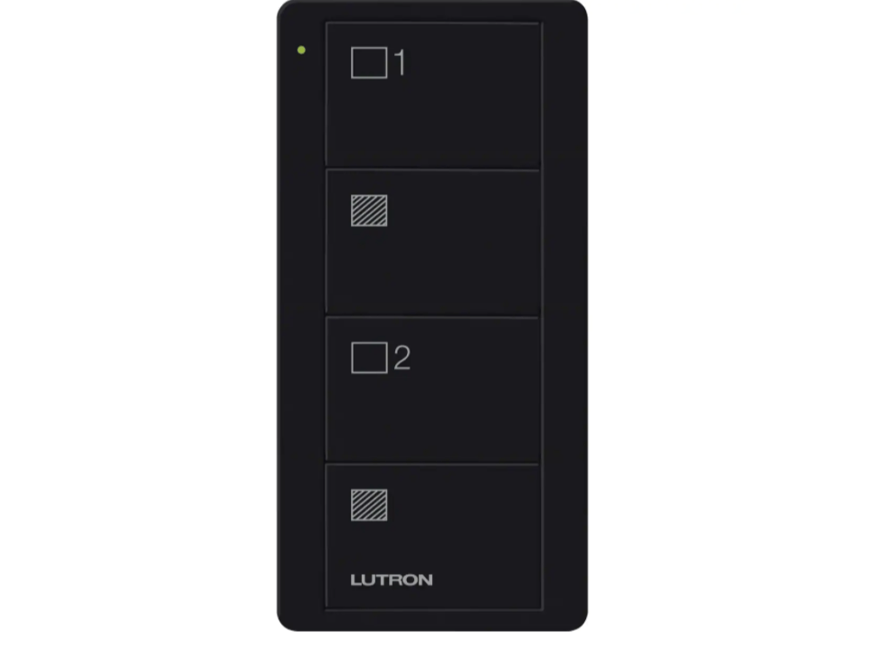 Lutron 4按鈕 Pico 射頻無線控制器 (帶兩組窗簾控制的圖示) - LINKO Shop